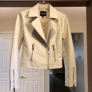 Express (Minus the) Leather Cropped Moto Jacket